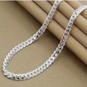 S925 Sterling Silver Side Chain Necklace